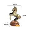 MG0124B Metal Jumping Horse Statue for Wealth, Income, Shining and Bright Future (8.5 x 6.5 x 12 cm, Grey)