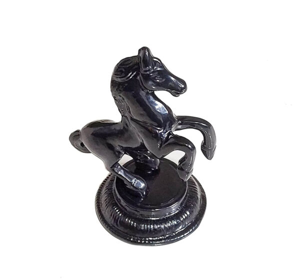 MG0124D Z-Black Finish Jumping Horse Metal Statue for Wealth,Income and Bright Future & Table Top Figurine for Living Room,Office,Bedroom,Decorative,Feng Shui & Vanstu,Animal Showpiece Figurines