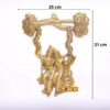 MG0135B Radha Krishana Murti on Swing Jhula Metal Statue Gold Antique Finish So Looks Very Beautiful for Decor Your Home,Office Walls,Showpiece Figurines,Religious Idol Gift Article.