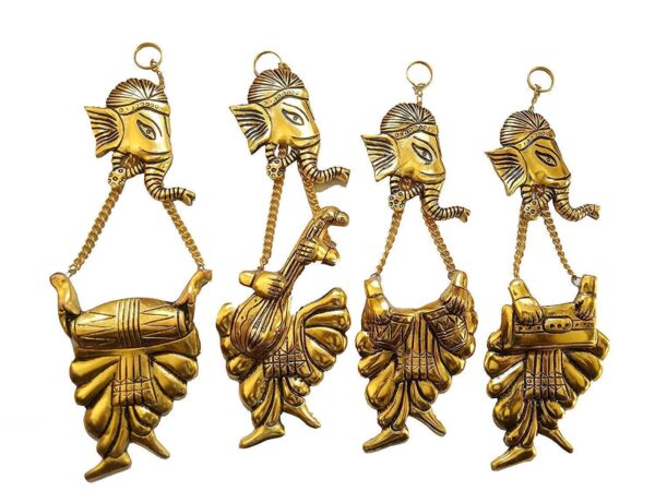 Metal Ganesha ji Statue,Ganpati Wall Hanging Sculpture Lord Ganesh Idol Lucky Feng Shui Wall Decor Your Home, Office,Religious Gift Article Decorative,Showpiece Figurines.