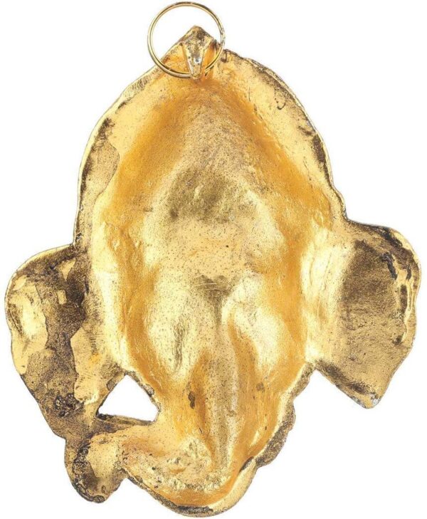 Multicolour Handmade Decorative Feng Shui Metal Pan Leaf Hanging Metal Ganesh Ji Statue