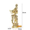 MG0141B Lord Krishna Metal Statue,Krishna Murti Playing Flute for Temple Pooja,Decor Your Home,Office & Gift Your Relatives,Showpiece Figurines,Religious Idol,Gift Article.