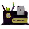 Wooden pen holder with calender and clock 2 Wooden pen holder with calender and clock