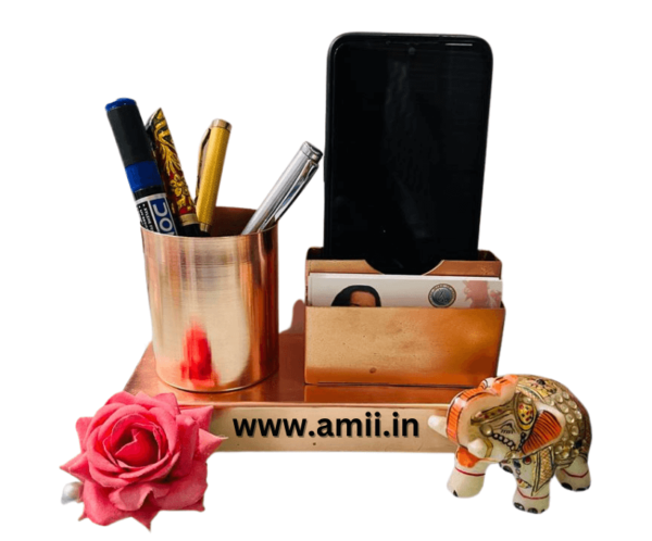 Metal  Mobile Stand  With  Pen Stand and   Business Cards Holder