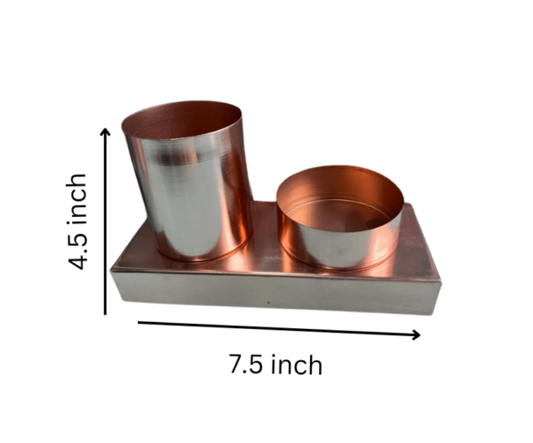 AMII74A ROSE GOLD METAL DESK ORGANIZER