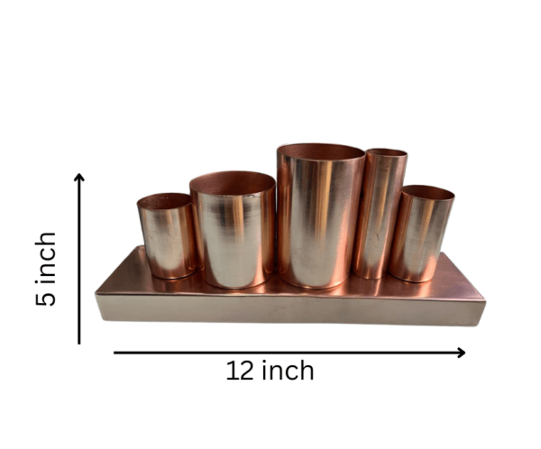 AMII77A Rose Gold stainless steel pen holder for desk organizer