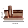 Rose gold metal mobile ,pen stand with business card holder