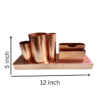 AMII79A Rose gold metal desk organizer mobile ,pen stand with business card holder