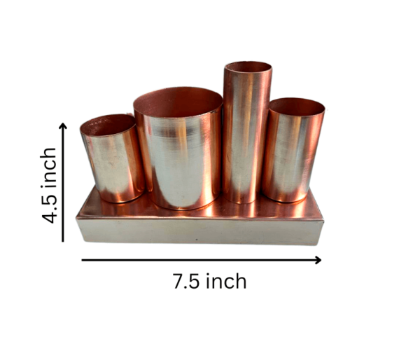 AMII80A Rose gold stainless steel pen holder for desk organizer