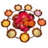AMII86.png Decorative urli for home handcrafted bowl for floating flowers ,office table décor diwali decoration for home with free 9 tealight