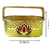 Golden  basket  for hamper packing and  pooja basket