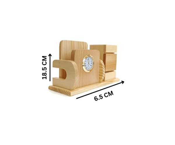 Wooden handicraft combo wooden office pen stand stationery organizer