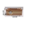 Wooden desk organizer with clock