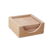 Wooden square coaster holder