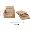Wooden square coaster holder