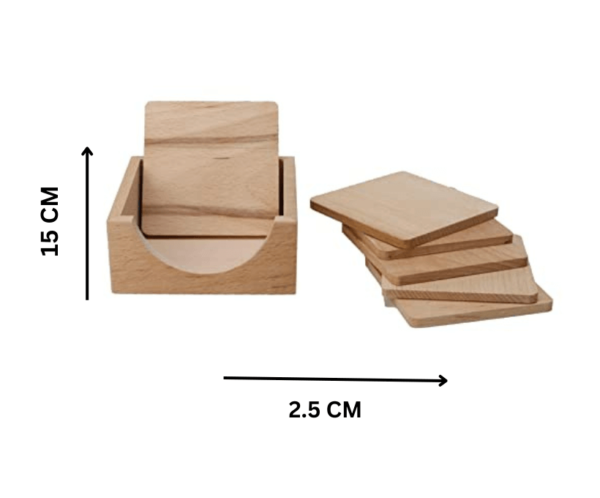 Wooden square coaster holder