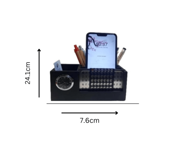 Wooden calender desk organizers phone /pen /pencil holder for home and office