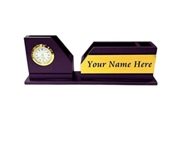 Wooden pen stand and mobile stand with your name or logo on it