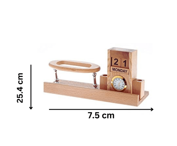 tinypng 1 Wooden pen holder with watch visiting card mobile holder