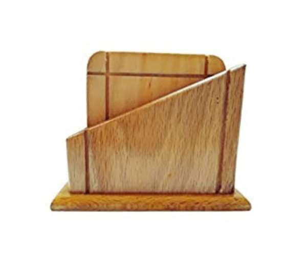 Wooden tea coaster with holder
