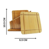 Wooden tea coaster with holder