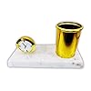 amiicraft Clock with Gold plated Pen Stand for corporate gifting
