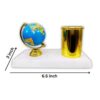 41bfohqd8cL.jpg amiicraft Mable base with Gold Plated Pen Stand and samll Globe use for corporate gifting and office