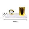 amiicraft Clock with Gold plated Pen Stand for corporate gifting