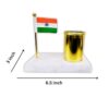 41qiOS8k9xL._SX679_.jpg amiicraft Marble Base Gold Plated Pen Stand with India Flag for Primium Gifting