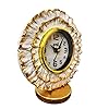 517p5lEDayL._SS100_-1.jpg amiicraft Decorative Wooden Table Clock with White Floral Frame and Gold Accents, Vintage Style