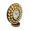 51tVzHAr2tL._SS100_.jpg amiicraft Decorative Table Clock, Round Gold Frame with Antique Design, Wooden Base for Home Decor and Corporate Gifting use