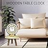 61zdU0GrTSL._SS100_.jpg amiicraft Decorative Wooden Table Clock with White Floral Frame and Gold Accents, Vintage Style