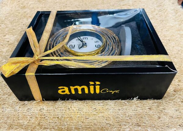 amiicraft Antique Wooden Table Clock for Bed Room and Office Table use